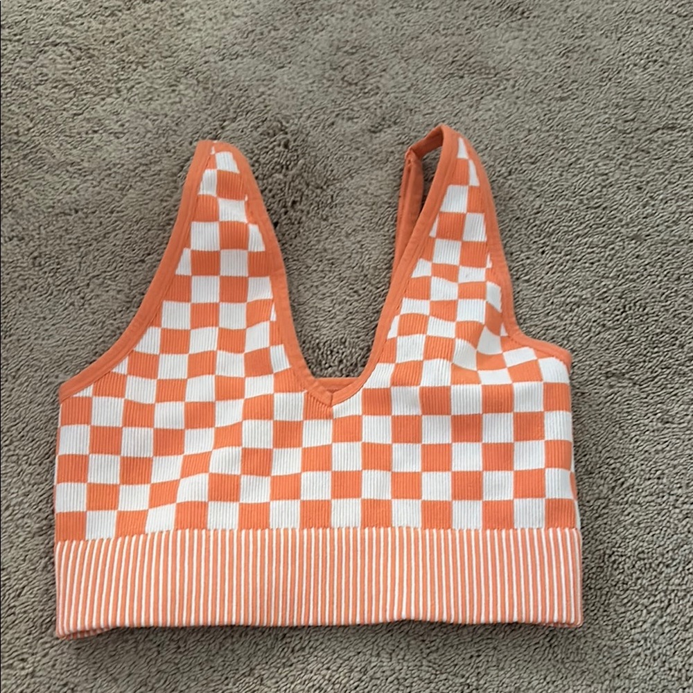 Orange garage tank top